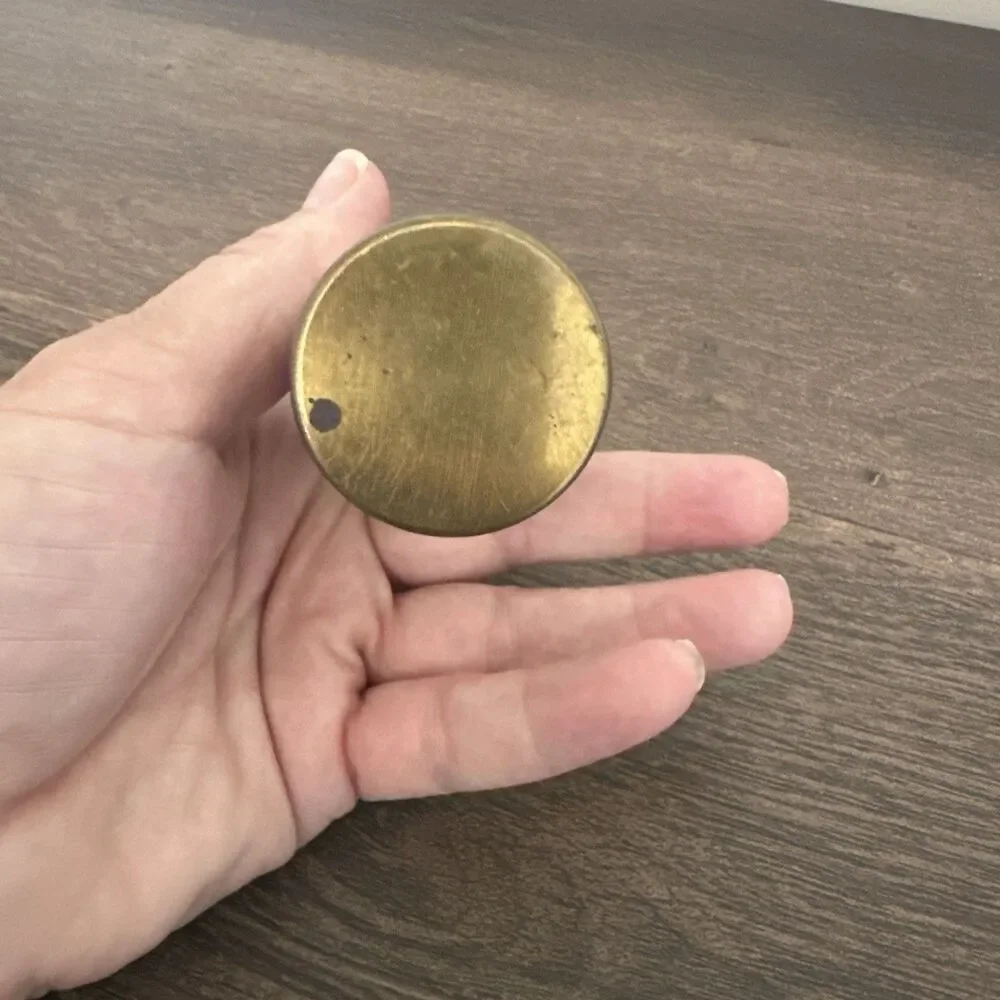 Vintage Spice Grinder Brass 1970s 3 Inches High Coffee Small Mini